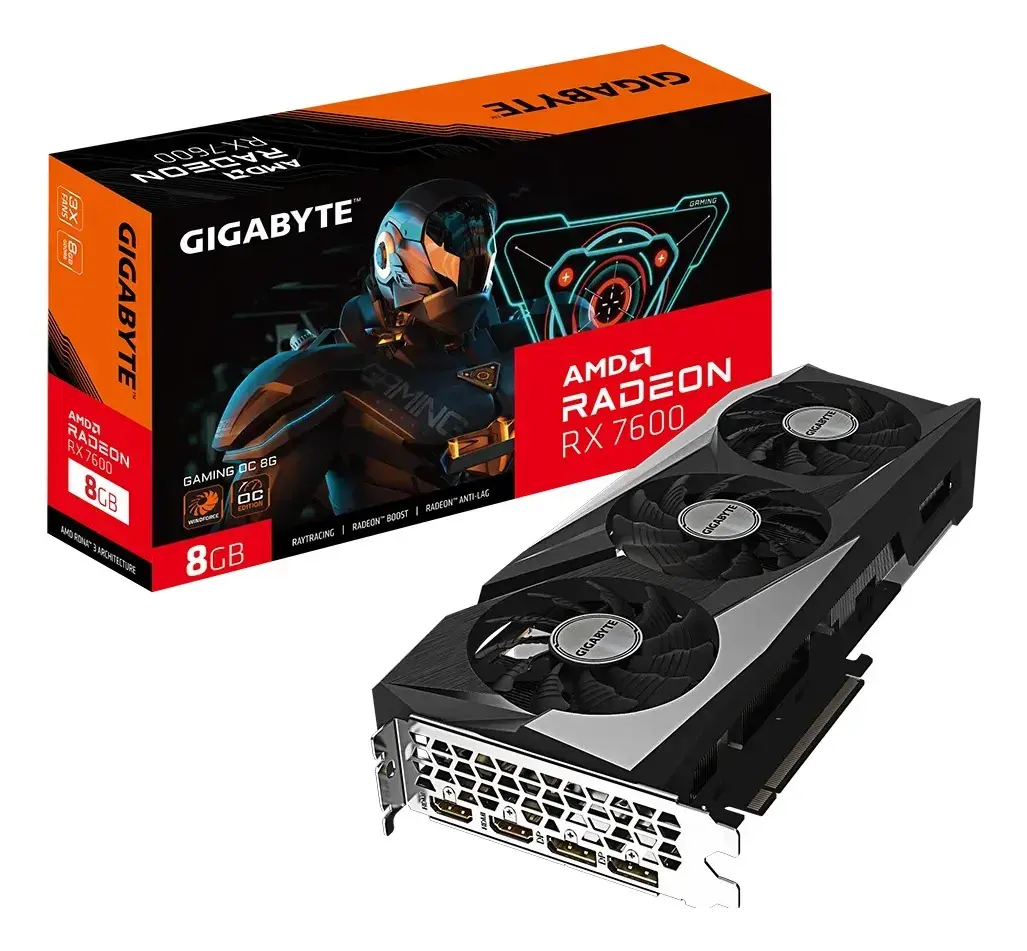 Tarjeta gráfica Gigabyte Radeon RX 7600 como ejemplo de mejora